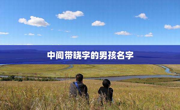 中间带晓字的男孩名字