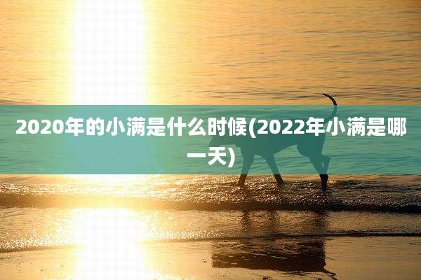 2020年的小满是什么时候(2022年小满是哪一天)