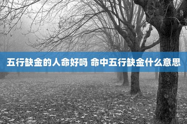 五行缺金的人命好吗 命中五行缺金什么意思