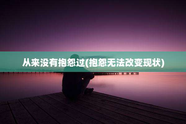 从来没有抱怨过(抱怨无法改变现状)
