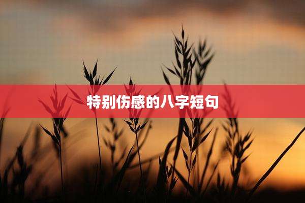 特别伤感的八字短句