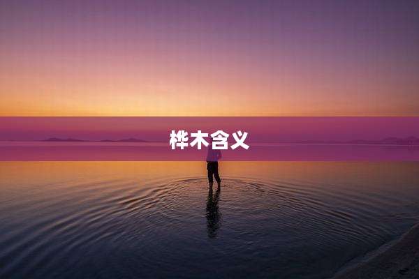 桦木含义