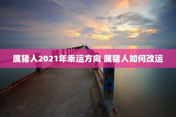 属猪人2021年幸运方向 属猪人如何改运