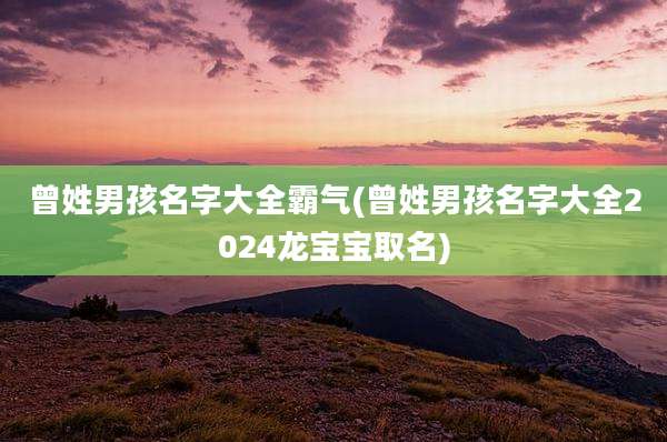 曾姓男孩名字大全霸气(曾姓男孩名字大全2024龙宝宝取名)