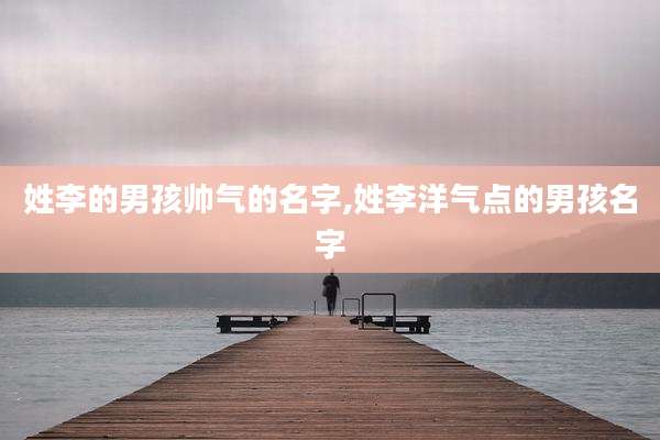 姓李的男孩帅气的名字,姓李洋气点的男孩名字