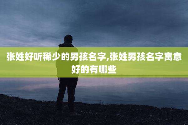 张姓好听稀少的男孩名字,张姓男孩名字寓意好的有哪些
