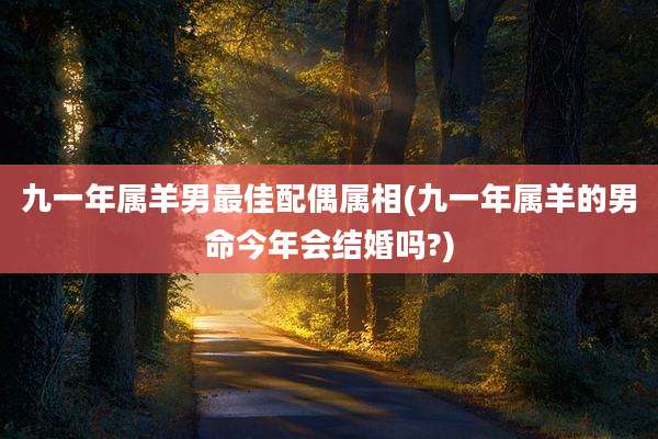 九一年属羊男最佳配偶属相(九一年属羊的男命今年会结婚吗?)