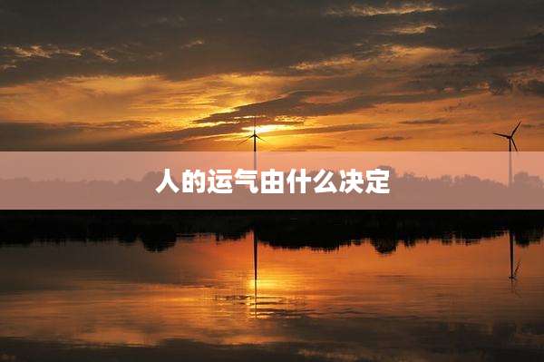 人的运气由什么决定