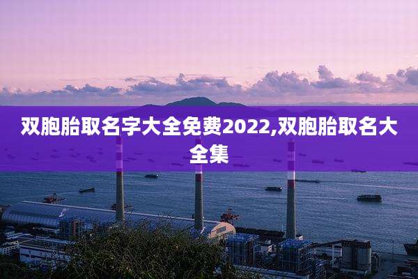 双胞胎取名字大全免费2022,双胞胎取名大全集