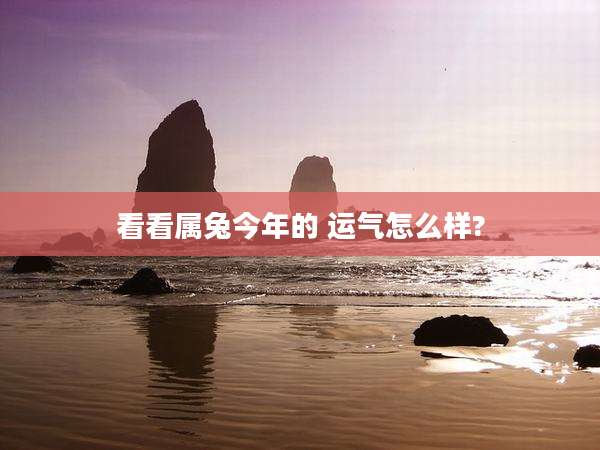 看看属兔今年的 运气怎么样?