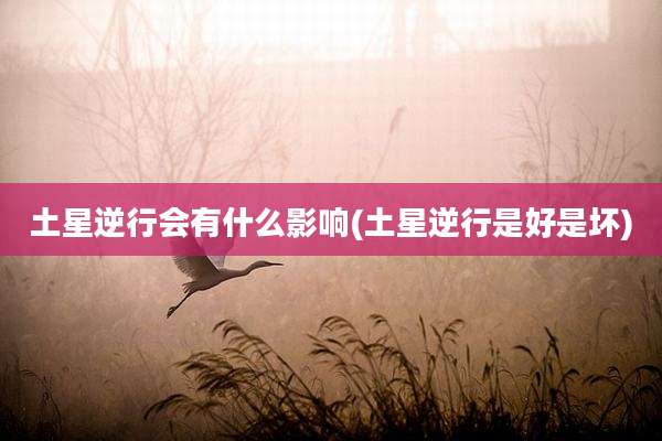 土星逆行会有什么影响(土星逆行是好是坏)