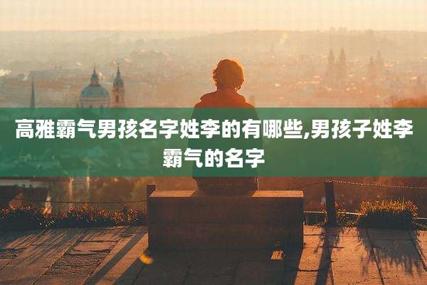 高雅霸气男孩名字姓李的有哪些,男孩子姓李霸气的名字