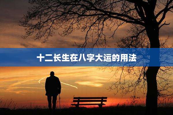 十二长生在八字大运的用法