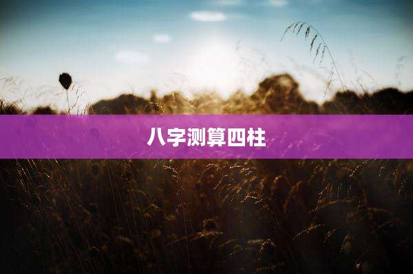 八字测算四柱