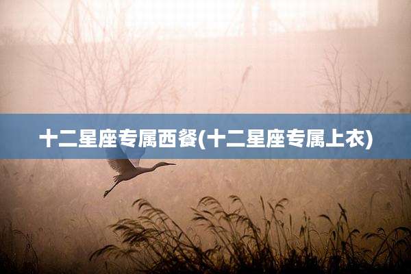 十二星座专属西餐(十二星座专属上衣)