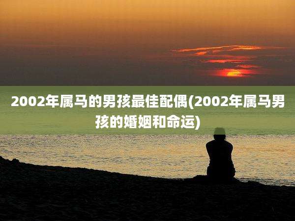 2002年属马的男孩最佳配偶(2002年属马男孩的婚姻和命运)
