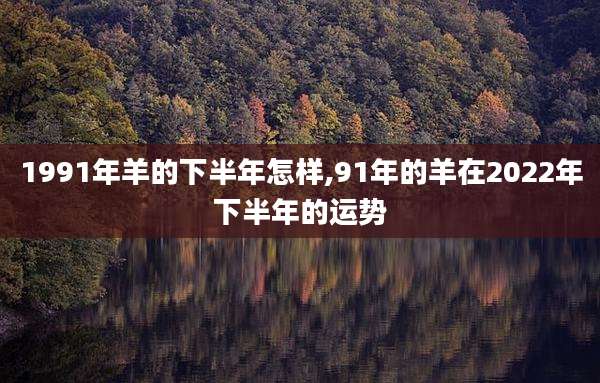 1991年羊的下半年怎样,91年的羊在2022年下半年的运势