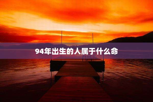 94年出生的人属于什么命