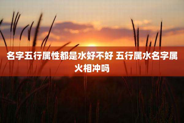 名字五行属性都是水好不好 五行属水名字属火相冲吗