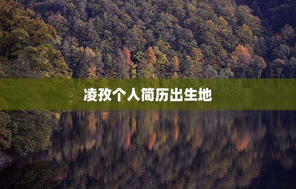 凌孜个人简历出生地
