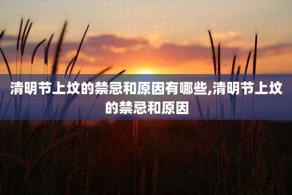 清明节上坟的禁忌和原因有哪些,清明节上坟的禁忌和原因