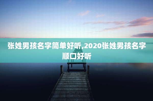 张姓男孩名字简单好听,2020张姓男孩名字顺口好听