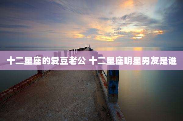 十二星座的爱豆老公 十二星座明星男友是谁