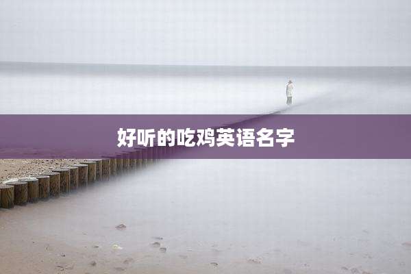 好听的吃鸡英语名字
