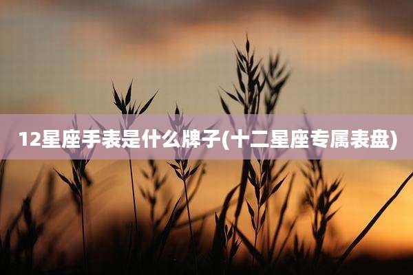 12星座手表是什么牌子(十二星座专属表盘)