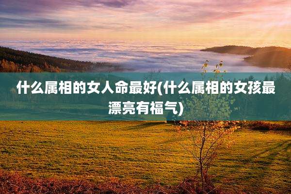 什么属相的女人命最好(什么属相的女孩最漂亮有福气)