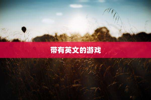 带有英文的游戏