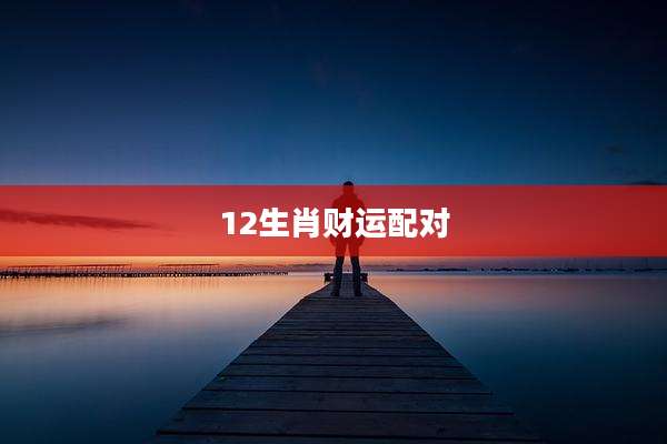 12生肖财运配对