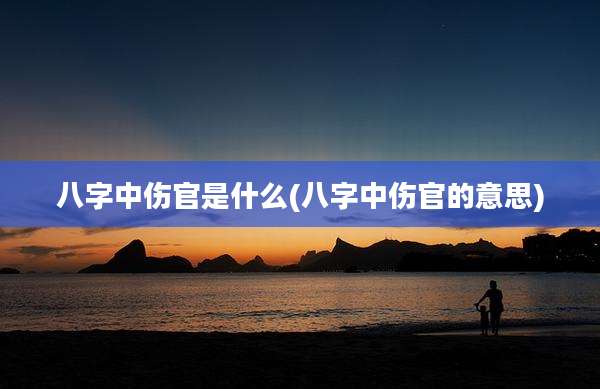 八字中伤官是什么(八字中伤官的意思)
