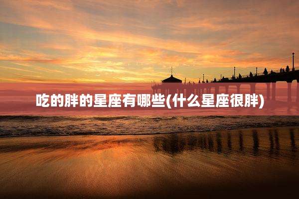吃的胖的星座有哪些(什么星座很胖)