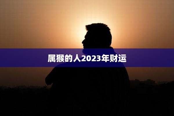 属猴的人2023年财运
