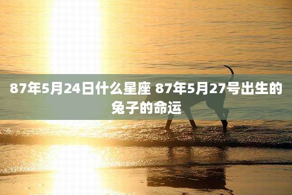 87年5月24日什么星座 87年5月27号出生的兔子的命运