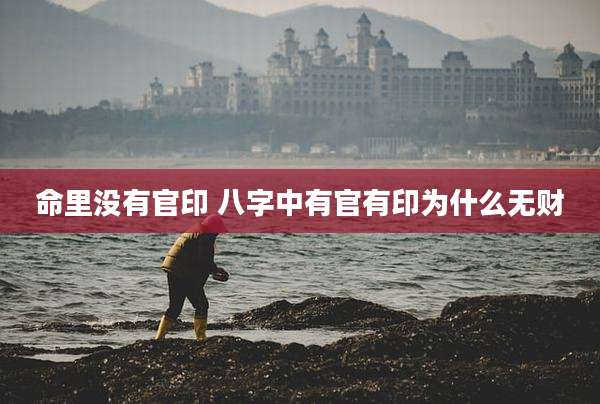 命里没有官印 八字中有官有印为什么无财