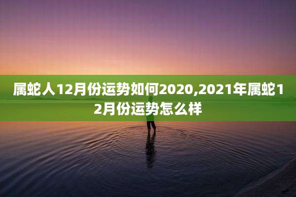 属蛇人12月份运势如何2020,2021年属蛇12月份运势怎么样
