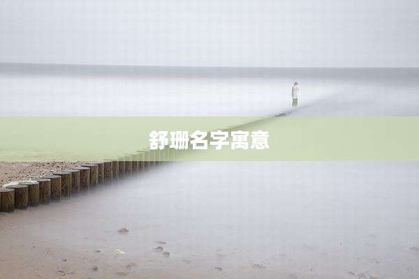 舒珊名字寓意