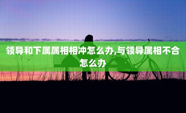 领导和下属属相相冲怎么办,与领导属相不合怎么办