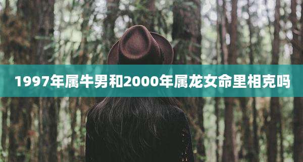 1997年属牛男和2000年属龙女命里相克吗