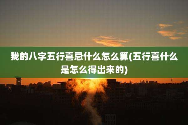 我的八字五行喜忌什么怎么算(五行喜什么是怎么得出来的)