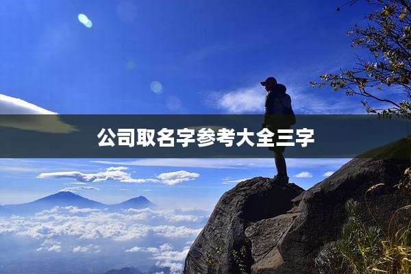 公司取名字参考大全三字