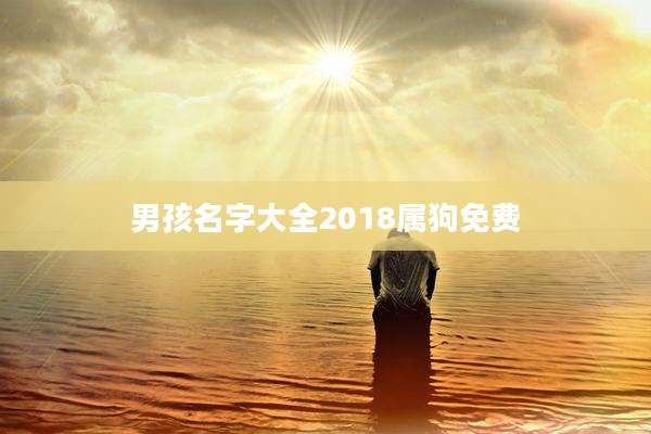 男孩名字大全2018属狗免费