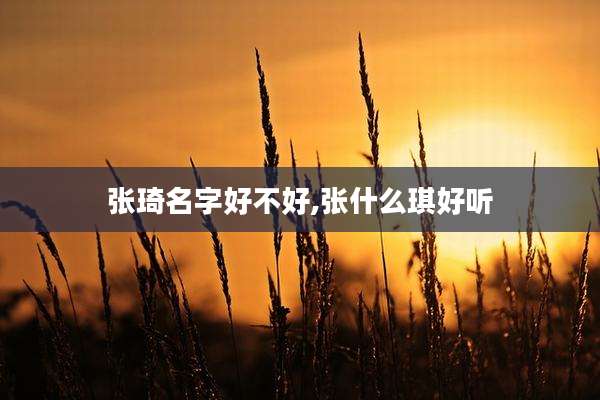 张琦名字好不好,张什么琪好听