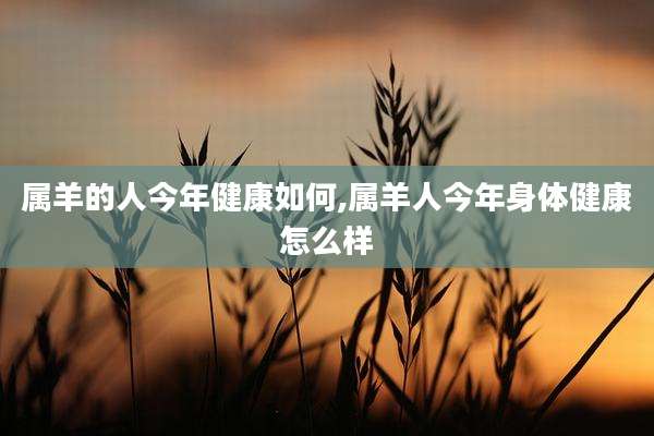 属羊的人今年健康如何,属羊人今年身体健康怎么样