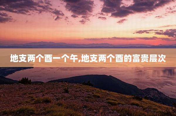 地支两个酉一个午,地支两个酉的富贵层次
