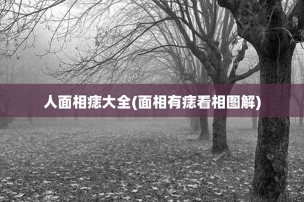 人面相痣大全(面相有痣看相图解)