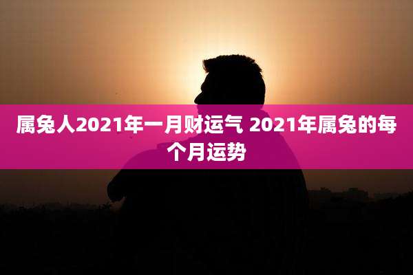 属兔人2021年一月财运气 2021年属兔的每个月运势