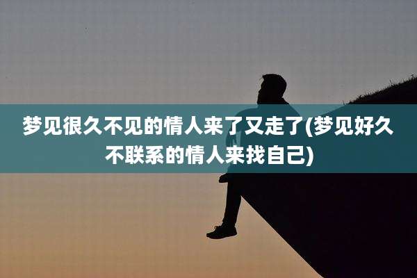 梦见很久不见的情人来了又走了(梦见好久不联系的情人来找自己)